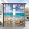 Heavyoff Outdoor Vorhänge Wasserdicht, Wetterfest Sichtschutz Terrasse Sonnenschutz für Balkon Veranda Pergola Gartenlaube 2 Stück, Stil 20, 200x200cm