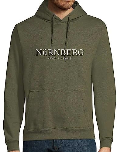 shirt84 Fanschal in Farbe deines Vereins Männer Kapuzen Hoodie Army 4XL