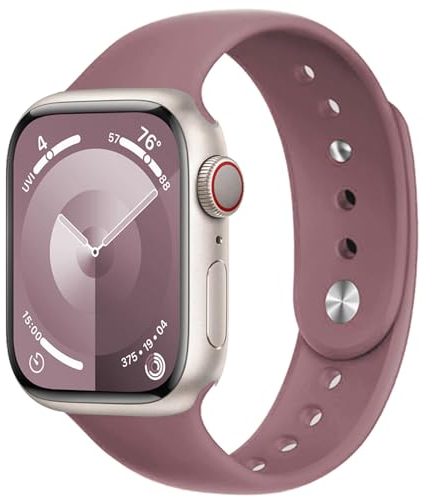 para Correa Apple Watch 44mm 40mm 45mm 41mm Series 9/8/7 iWatch se 6 5 4 3 42mm 38mm hombr/Mujer,Bracelet Silicona Deportiva Pulsera Apple Watch Ultra/2 49mm Band strap reloj,Cereza