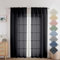 Aiyufeng Schwarze transparente Vorhänge, 183 cm lang, 2 Stoffbahnen, frisch strukturiert, halbtransparent, Leinen, atmungsaktiv, elegant, Türvorhänge und Vorhänge für Bauernhaus/Wohnzimmer/Küche,