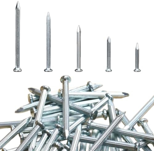 ORTAVA 30 Stück Stahlnägel, Nägel für betonwände, Nails Verzinkt, Nagel Holzarbeiten Ziegelstein, Universelle Einsatzmöglichkeit im Innen- und Außenbereich (50mm)