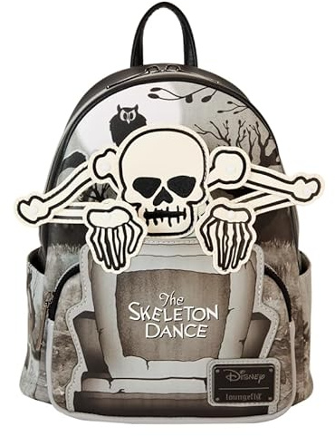 Loungefly Disney Skelett Dance Damen Schultertasche mit Doppelriemen, Mehrfarbig/Meereswellen (Ocean Tides), Einheitsgröße, Mini-Rucksack