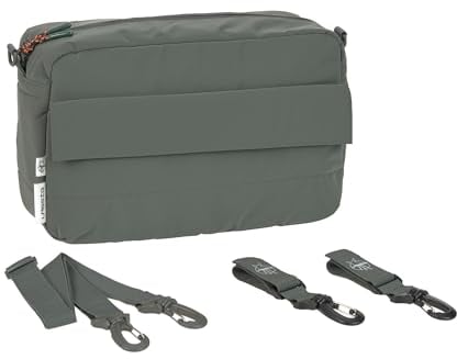LÄSSIG Baby Kinderwagenorganizer Umhängetasche Kinderwagentasche inkl. Kinderwagenbefestigung/Casual Buggy Organizer Bag olive