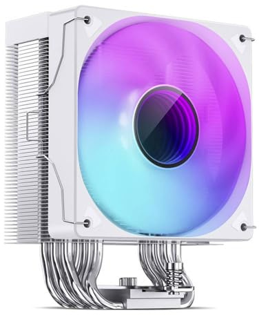 Jonsbo CR-1000 V2 PRO CPU-Kühler – weiß | 120-mm-Tower-Kühler mit 6 Heatpipes, PWM-Lüfter, RGB-Beleuchtung und 220 W TDP