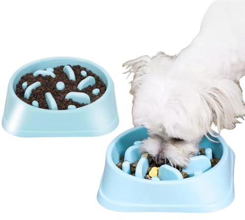 Gamelle Anti Glouton Chien,Gamelle d'alimentation Lente,Alimentation Lente et Saine,Gamelle Antidérapante et Anti-glouton,Antidérapants Anti Vomissements Gamelle pour Petit Chiens