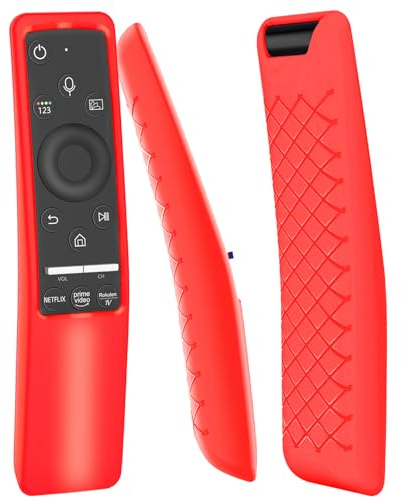 Remote Case Cover for Samsung Smart TV Remote | BN59 Series Curved Controller Universal Silicone Battery Cover Sleeve Red