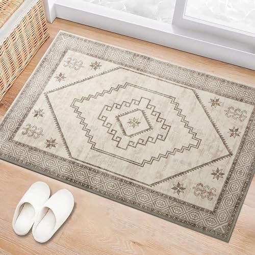 BedLooms Washable Door Mats Indoor & Outdoor - Non-Slippery Heavy Duty Front Door Mat - Stylish & Perfect Dust Grabbing Doormats - Super Absorbent Entrance Mat (Radiant, 40cm x 60cm)