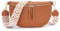 Vezluax 30x20cm Cross Body Bumbags for Ladies Large Bum Bag Stylish Waist Packs Women's Bumbag Fanny Pack for Women Belt Bag with Wide Strap Brown