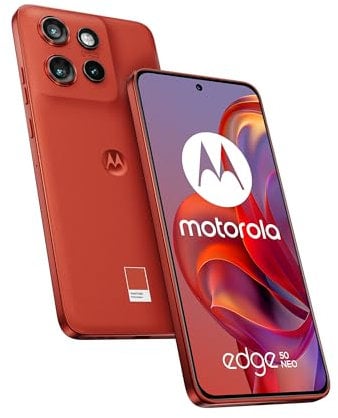 Motorola edge 50 neo (8/256GB, Fotocamera Sony LYTIA™ 700C 50+13+10MP selfie 32MP, Display 6.36 pOLED 120Hz, IP68, MediaTek MTK 24M, batteria 4310mAh, ricarica 68W, Android 14), PANTONE Poinciana