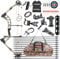 Poearcus Compound Bogen Set 0-70 Ibs Bogen und Pfeil Kit bis zu IBO 320 fps Bogenschießen Jagdausrüstung für Erwachsene Let Off:80% (Tarnfarbener Compoundbogen-Set)