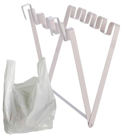 Cabinet Door Trash Bag Holder over the Cabinet Bag Holder Portable Compost Bin, Punch Sink Trash Can for Food Waste, Cabinet, Bathroom