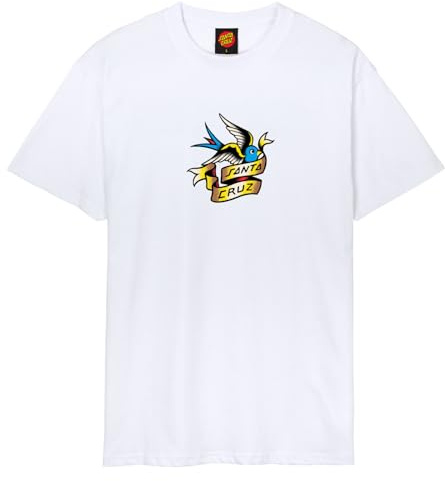 Santa Cruz Skateboards Herren Sommer Sparrow Front T-Shirt - 100% Bio-Baumwolle - Justin Sommer Pro Graphic Front Print