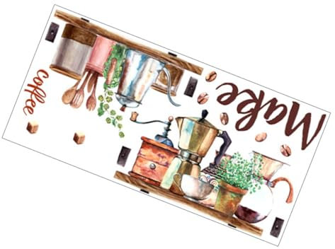 Gadpiparty Vintage Tableware Wandtattoo Selbstklebend Retro Kaffee Deko Für Wohnzimmer Küche Tür Dekoration Küche Couchtisch Zubehör