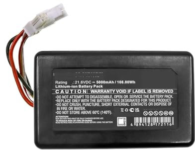 EHSHD Batterie 21,6 V/5000 mAh DJ96-00193D Compatible avec Les aspirateurs Robots Samsung PowerBot R9350, R9250, VR2AK9350WK/AA, SR20K9350WK