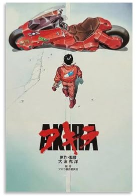 PANTTING Akira Anime-Poster, ästhetischer Leinwand-Kunstdruck, Heimdekoration für Schlafzimmer, Wohnzimmer, 30 x 45 cm, ungerahmter Stil