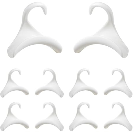 10 Pezzi Ganci per Borse Appendiabiti PP Appendi Borse Hook Portaborse | Appendino Gancio per Zaini Borse Sciarpe Cravatte Cinture (Bianco)