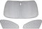 Roadtime Parasol para parabrisas de coche apto para BMW 5 Series 2018-2025, 3 unidades, alfombrilla térmica para cabina del conductor, parasol frontal, oscurecimiento interior, protección UV, plegable