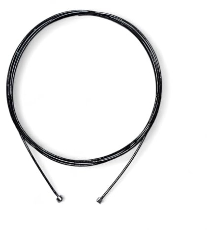 CATGRIPS Premium Fitness Skipping Rope Replacement for Jump Rope, Coated Steel Cross Training Skipping Rope, 2.4 mm Cable, Jumping Rope, Tangle-Free (Black)