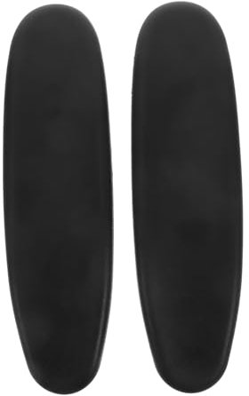 HOMSFOU Gaming Chair Arm Covers Black Pu Pair with Mounting Hole