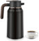 Caraffa termica da caffè in acciaio inox da 1984,5 g, dispenser per bevande calde e fredde, a doppia parete, con isolamento sottovuoto, grande capacità da 2 l, per caffè, tè, acqua, ideale per ufficio