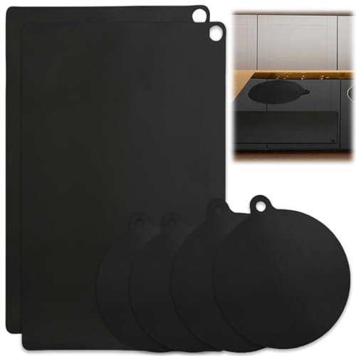 6 Stück Induktionsschutzmatte, Herdabdeckplatte, Herdabdeckung Induktionsfeld bis 250°C, Kochfeld Abdeckung Induktionsmatte Induktionskochfeld Schutzmatte Universelle Hitzeschutzmatte Silikon Matte