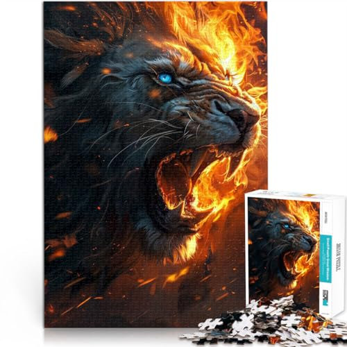 Analyse und Logik Wilder Löwe aus Feuer 2000-teiliges Puzzle für Teenager 70x100cm Die Liebe zwischen Paaren stärken für ab 14 Jahren