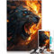 Analyse und Logik Wilder Löwe aus Feuer 2000-teiliges Puzzle für Teenager 70x100cm Die Liebe zwischen Paaren stärken für ab 14 Jahren