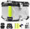 Topcase Motorrad, Topcase aus Aluminium, Dual-Key Storage Carrier Case, Wasserdicht, Diebstahlsicher, Motorradkoffer zur Aufbewahrung von Helmen und Anderer Reitausrüstung (Silber, 55L)