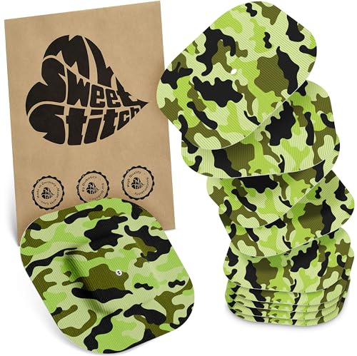 MySweetStitch – 10–25× Cerotto Simplera quadrato, overpatch 70 mm, delicato sulla pelle, impermeabile e traspirante (Camouflage, 10)