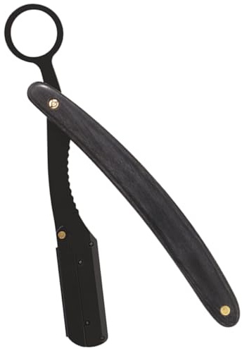 HEANUJJ Faltbarer Messerhalter aus Edelstahl und Holz Leicht zu Bedienen für Männer und Väter zur Aufbewahrung von Rasiermessern und Bartpflege