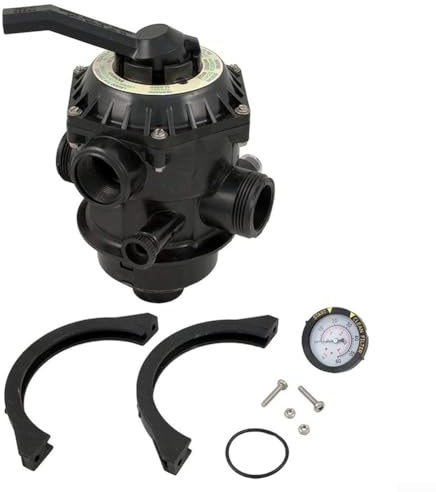Durashmall Vanne à 6 voies 262506 pour filtre à sable Pentair, montage supérieur multi-ports de remplacement pour pièces de piscine Cristal II