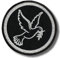 Peace dove - embroidered patch 8x8 cm