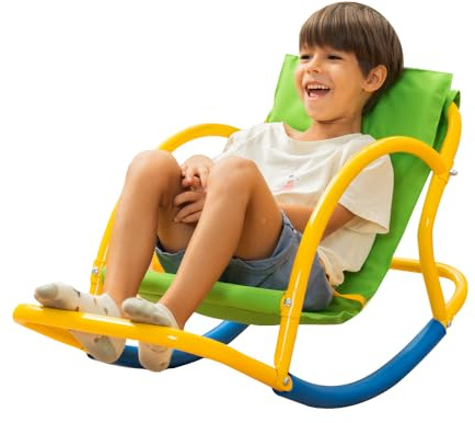 PLATPORTS Calming Sensory Rocking Chair for Kids – Balance Seat for Focus, Relaxation & Play | Indoor Outdoor Therapy Chair for Autism, ADHD & Active Kids