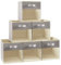 Lifewit Cube Storage Boxes Set of 6, Fabric Storage Box with a Clear Window and Handles, Foldable Storage Cubes Clothes Organiser for Wardrobe, Closet, Shelves, Medium, Light Grey