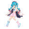 Jiumaocleu Anime Figur Miku Statue Nudelstopper, 14 cm niedliche Liebe Sailor Figur Modell Miku Handgemachtes Sammlerstück Desktop Dekoration