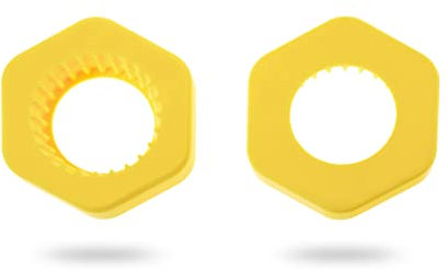 R&R SHOP – Ouvre-bouteilles pour personnes âgées et patients souffrant d'arthrite, thé glacé et jus de fruits en plastique de maïs 100% recyclable – Lot de 2 (jaune)