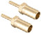 QUARKZMAN 12mm a 4mm Diámetro Recto Latón Espiga Manguera Montaje Reductor x 2uds Recto Conector Adaptador para Manguera Conexión, Conector de Lengüeta de Latón [Dorado Tono]