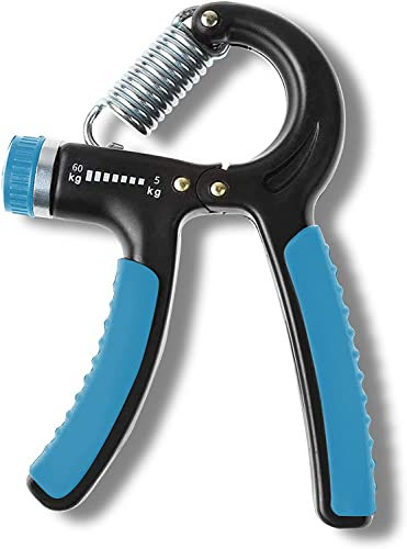 Handtrainer Unterarmtrainer Einstellbar Griffkraft Trainer Unterarm Trainingsgerät Hand Grip Strength Trainer 5–60 Kg,mit rutschfestem Gummi Forearm Gripper Tragbarer Fingertrainer Ergotherapie (BLAU)