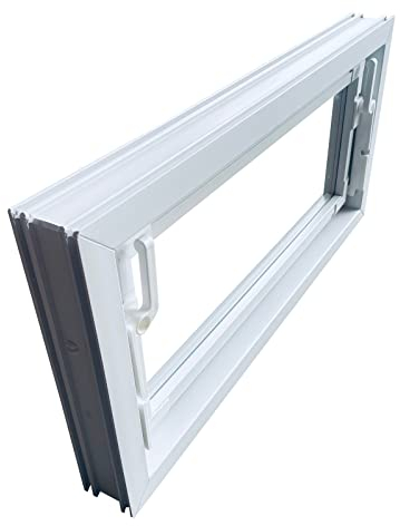 Trobak Kellerfenster weiss 80 x 30 cm Isolierglas UG-Wert 3,3