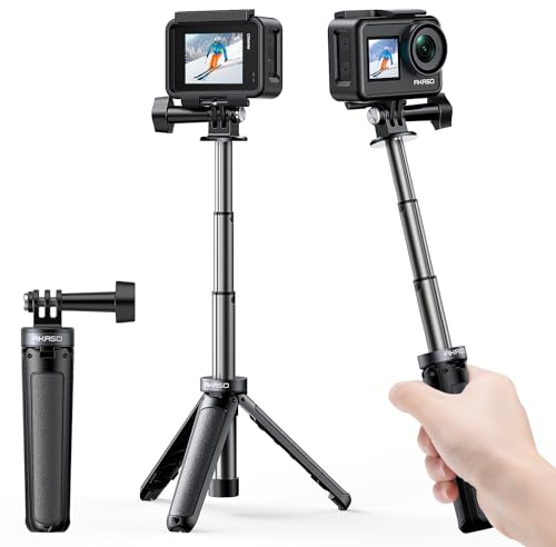 AKASO Mini-Stativ,Selfie-Stick Stativzubehör Kompatibel mit AKASO Action Cam/GoPro Hero12/11/10/9/8/7/Max/DJI Osmo Action Kamera