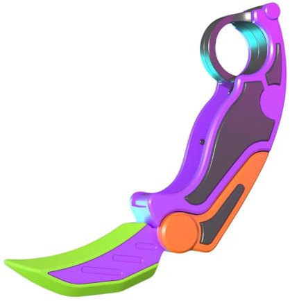 3D Printed Gravity Claw Knife, Fidget Toy, Fun Plastic EDC Carrot Fidget Toy Adult ADHD Autism Hand Holder Forearm Finger Strengthener Carrot Toy Gift (Purple)
