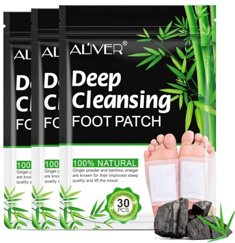 P-Beauty Entgiftungsfußpflaster aus Bambusessig | Entgiftung & Fußpflege Patches | fördert die Gesundheit | Detox | entfernen von Körpergiften | für Tiefschlaf und Stressaubbau | (3x 30 Stück)