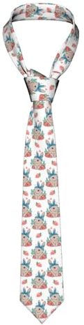 NIBABA Krawatte für Herren, handgenähte klassische Herren-Krawatte, handgezeichneter Hasen-Hasen-Oster-Druck, Herren-Krawatte für Hochzeit, formell, geschäftlich, lässig, 8 x 145 cm, mehrfarbig,