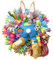 Osterkranz mit Hase Hintern Ohren, Ostern Kranz mit Hase Frühlingskranz Osterkranz Tür Willkommenskarte Türkranz an Der Haustür Verziert Beleuchtet Deko Frühling Osterhasen Wreath (E-011, One Size)