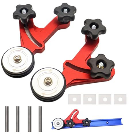 Tischkreissägen-Holzzuführung, Tischkreissägen-Zuführung für die Holzbearbeitung,1 Paar Tischkreissägen-Einzugsrolle | Tischkreissägen-Druckradwerkzeug aus Aluminiumlegierung, unidirektional für siche