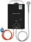 Scaldacqua a gas propano GPL 7L, scaldabagno istantaneo senza serbatoio 14 kw con kit doccia,con maniglia portatile, bruciatore per caldaia per campeggio, camper, casa (nero)