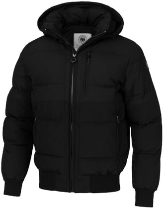 PITBULL Herren Stepp-Winterjacke mit abnehmbarer Kapuze Männliche Winter Jacke mit Kapuze Patton Rip-Stop Gewebe Winterjacke