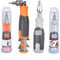Multi-Function Ratchet Screwdriver Set with Magnetic Tip Chrome Vanadium Steel 180 Degree Rotating Handle for Furniture Door Lock Installation(Orange)