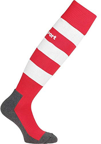 uhlsport Herren Team Pro Essential Stripe Socken, rot/Weiß, 37-40