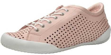 Andrea Conti Damen Schnürschuh Halbschuh Leder Sneaker mit Perforierung 0345767, Größe:39 EU, Farbe:Rosa